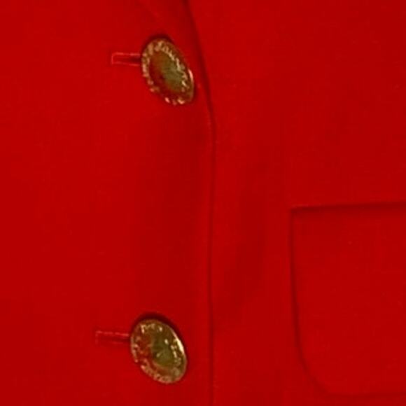 Yves Saint Laurent L Vintage Double Breasted Suit Jacket Blazer Power Red *flaw - Picture 11 of 11